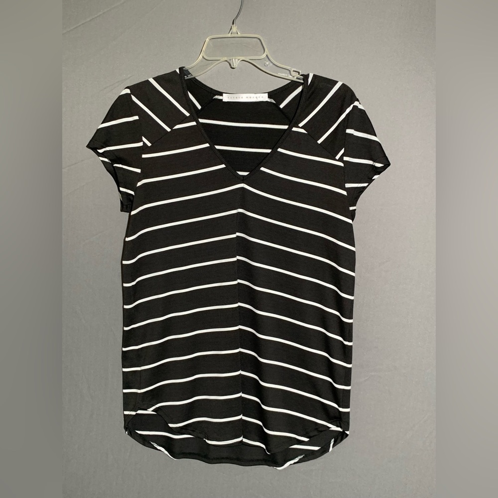 Susana Monaco Striped T-shirt, Super Soft, Flattering Fit, Size L